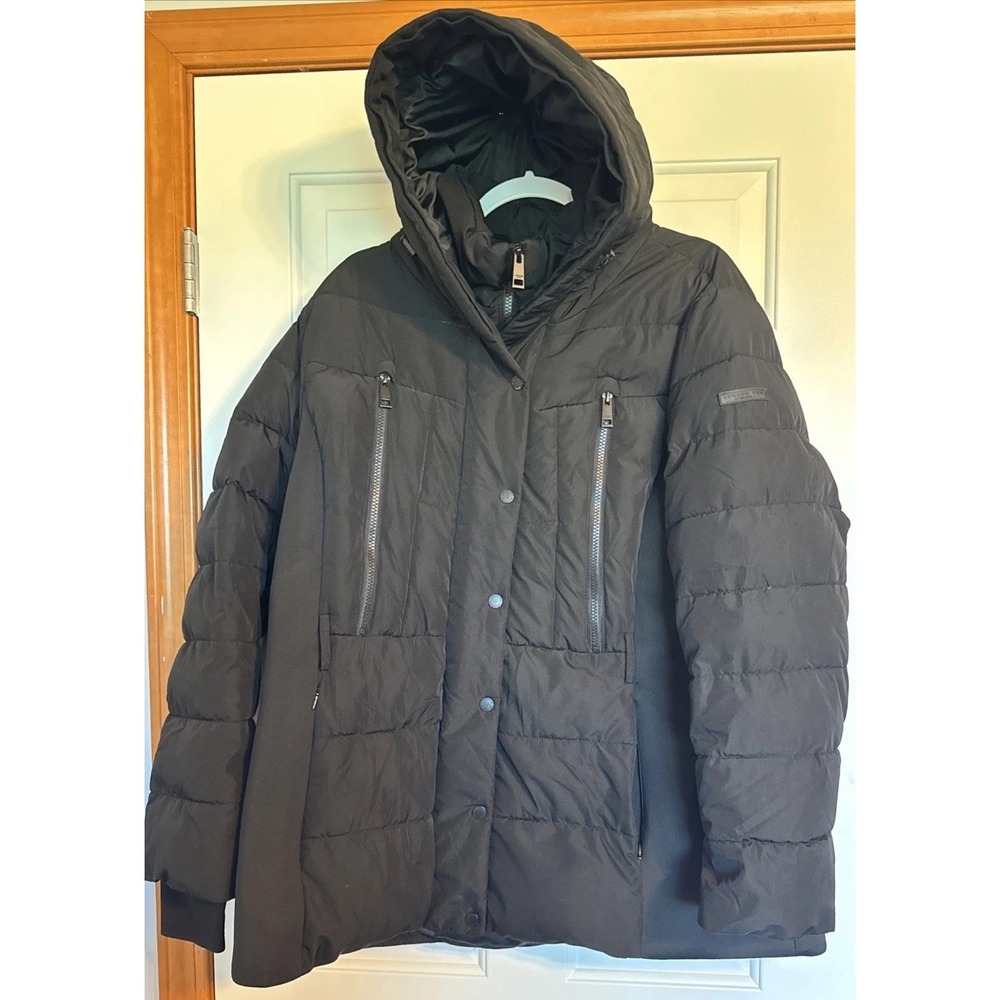 Woman's XXL London Fog Black Coat Jacket Good
